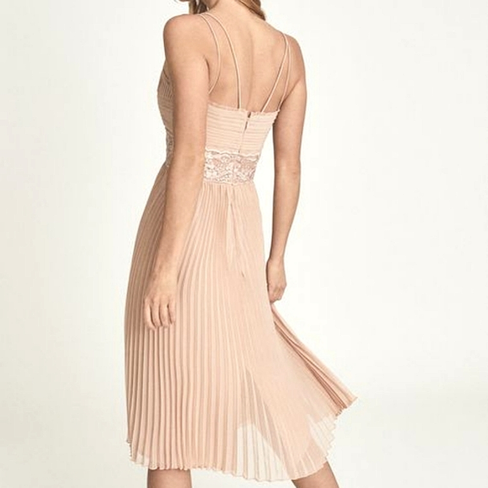 NWT REISS | $495 Emma Pleated Midi Dress - Picture 2 of 7